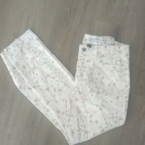 GAP ALWAYS SKINNY Cream and Pink Skinny Jeans Size 4